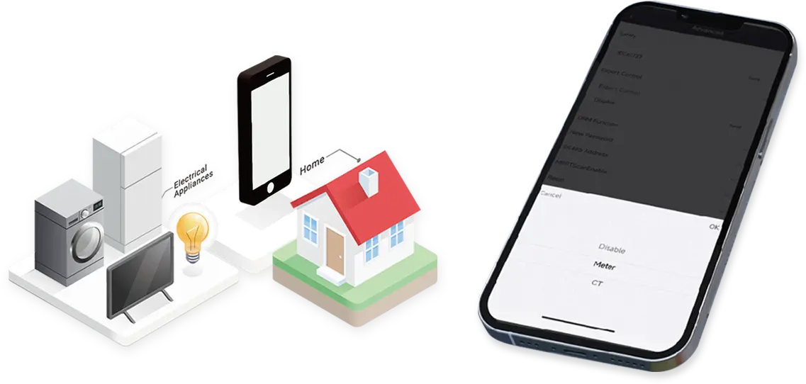 The installer can efficiently manage the inverters all together in a batch instead of individually connecting the loads to each inverter.